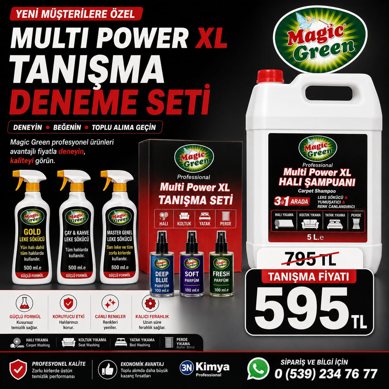 MULTI POWER XL HALI ŞAMPUANI ( TANIŞMA DENEME SETİ )